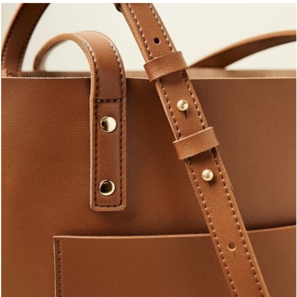 NWT Henny & Lev Donna Tote Bag - Cognac - Picture 4 of 9